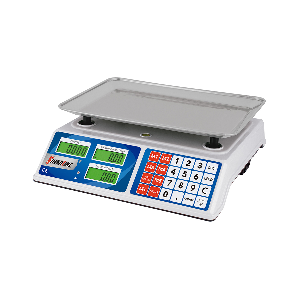 Báscula Digital Silverline de 40 kg con Doble Pantalla LED