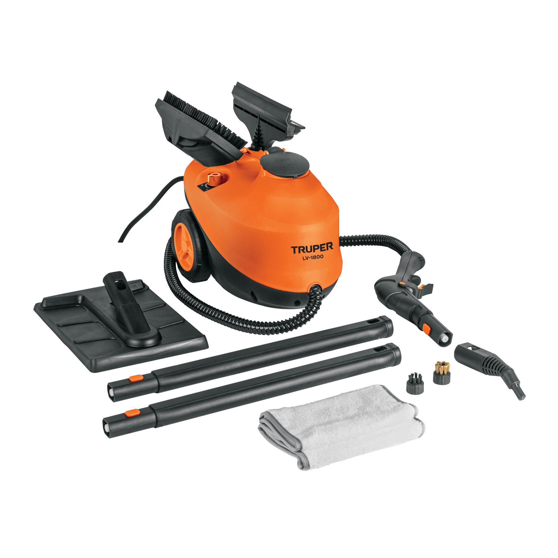 Truper 1800W Limpiador Vapor Profesional - Motor 2.4HP, Presión 50PSI, Elimina Bacterias 99.99%, Kit Completo Premium