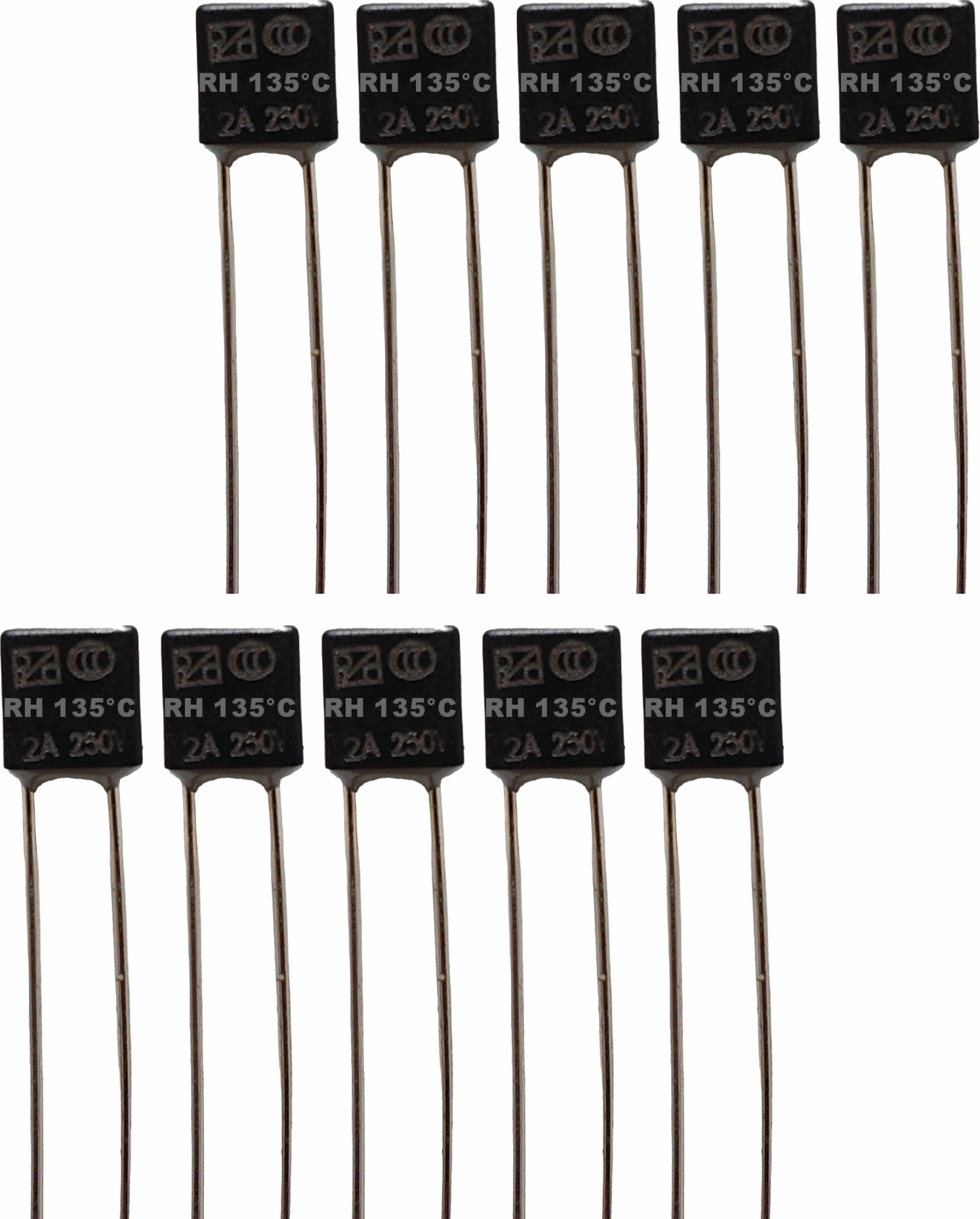 100 Pz Fusibles Térmicos  2A 3A 115°C,  130ºc, 135°c 250v Para Ventiladores Man
