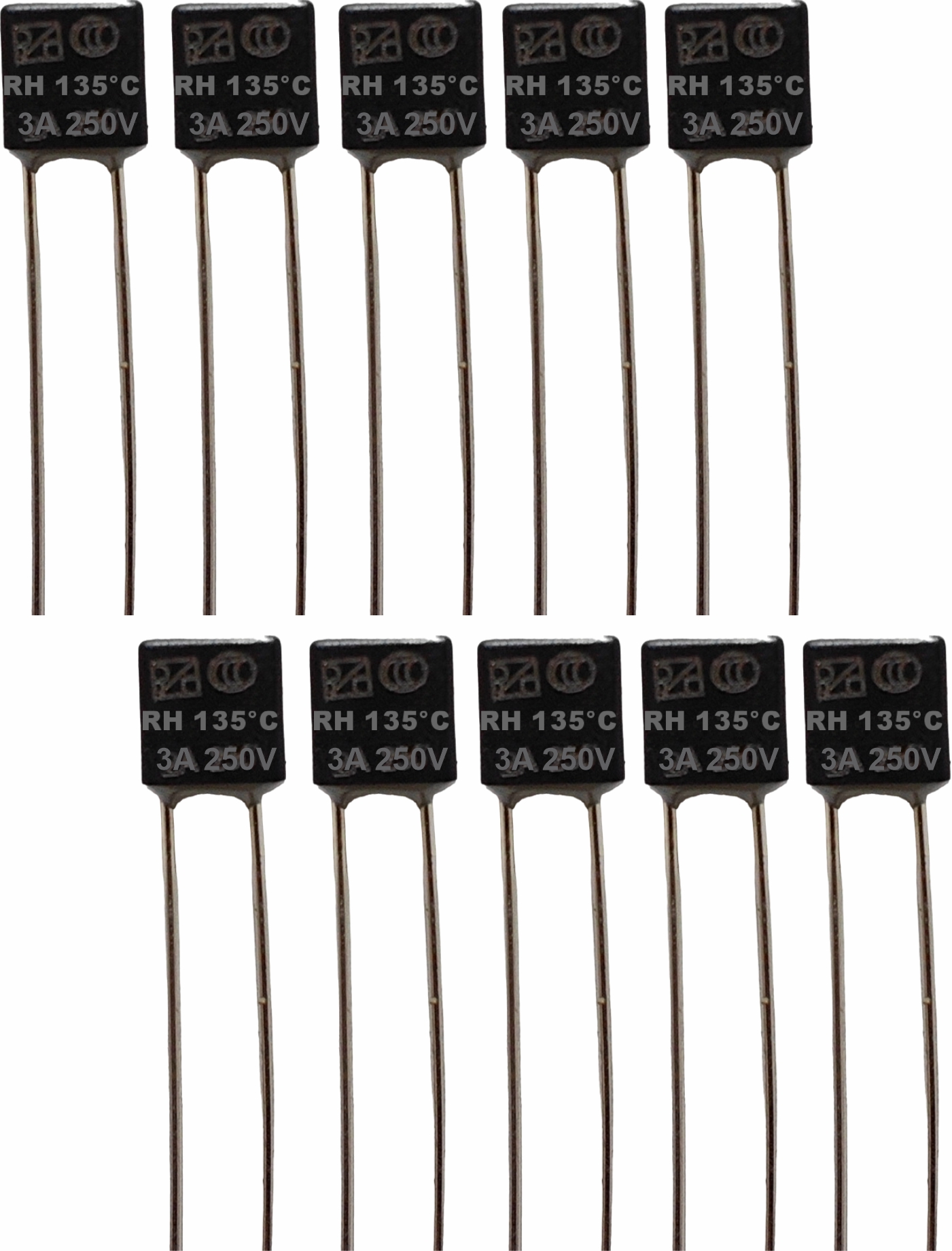 100 Pz Fusibles Térmicos  2A 3A 115°C,  130ºc, 135°c 250v Para Ventiladores Man