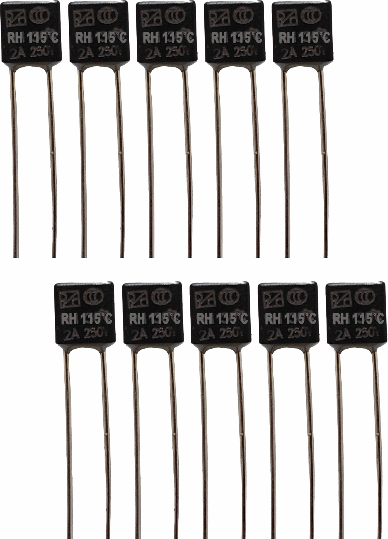 100 Pz Fusibles Térmicos  2A 3A 115°C,  130ºc, 135°c 250v Para Ventiladores Man
