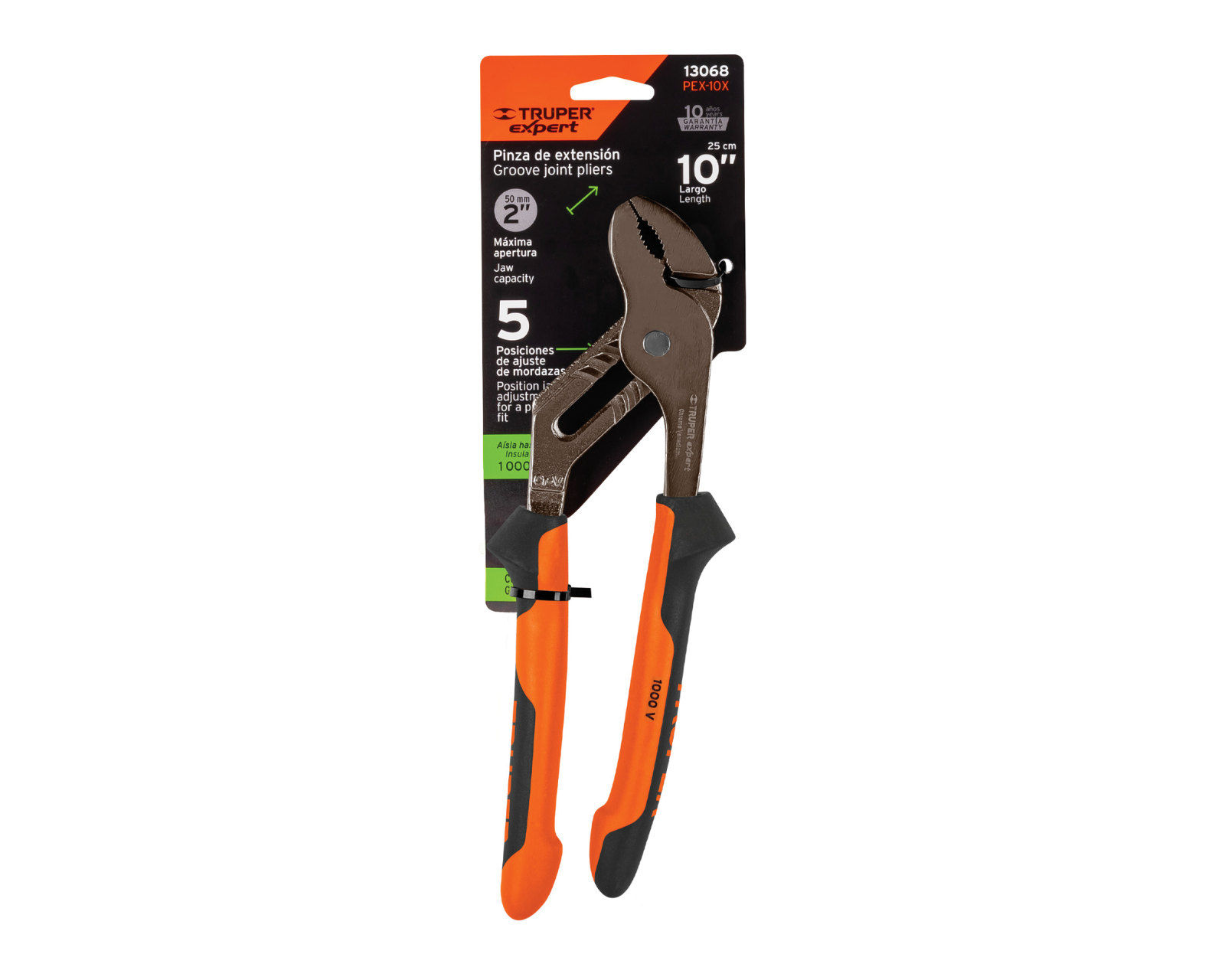 Pinzas de extensión 10' mango Comfort Grip, modelo PEX-10X marca Truper Expert 