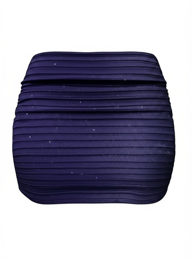 FALDA CORTA BRILLOS DISCRETOS MUJER COLOR MORADO