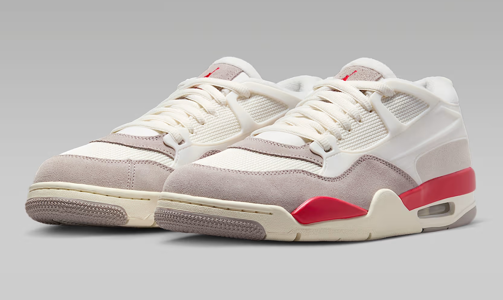 Tenis Air Jordan 4 RM Blanco/gris Hombre Tallas #26.5 al #28