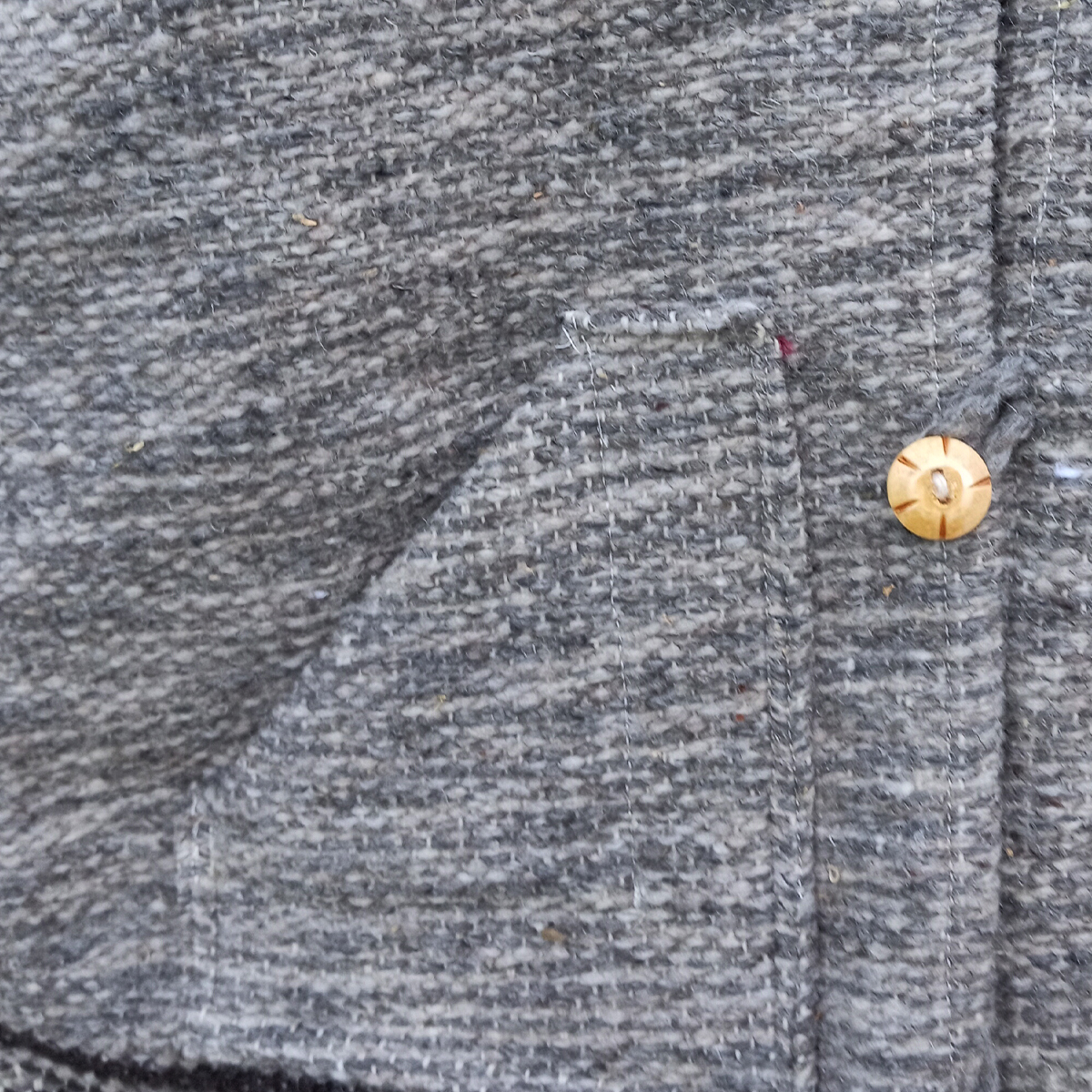 Cotorina Chaleco Gaban 100% lana natural de borrego Gris