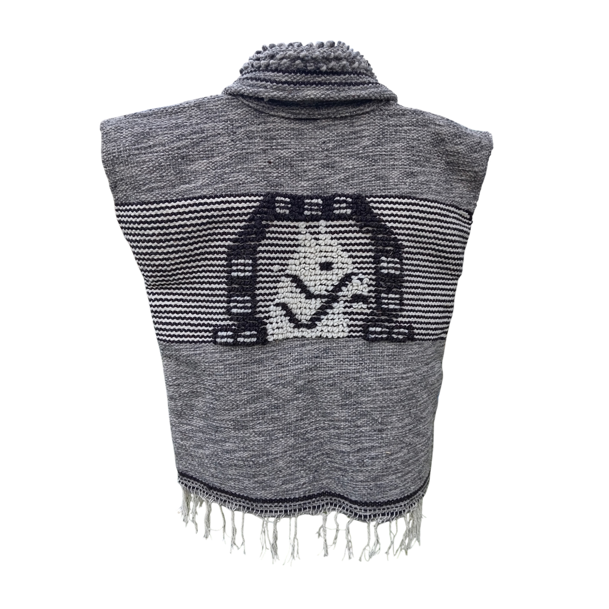 Cotorina Chaleco Gaban 100% lana natural de borrego Gris