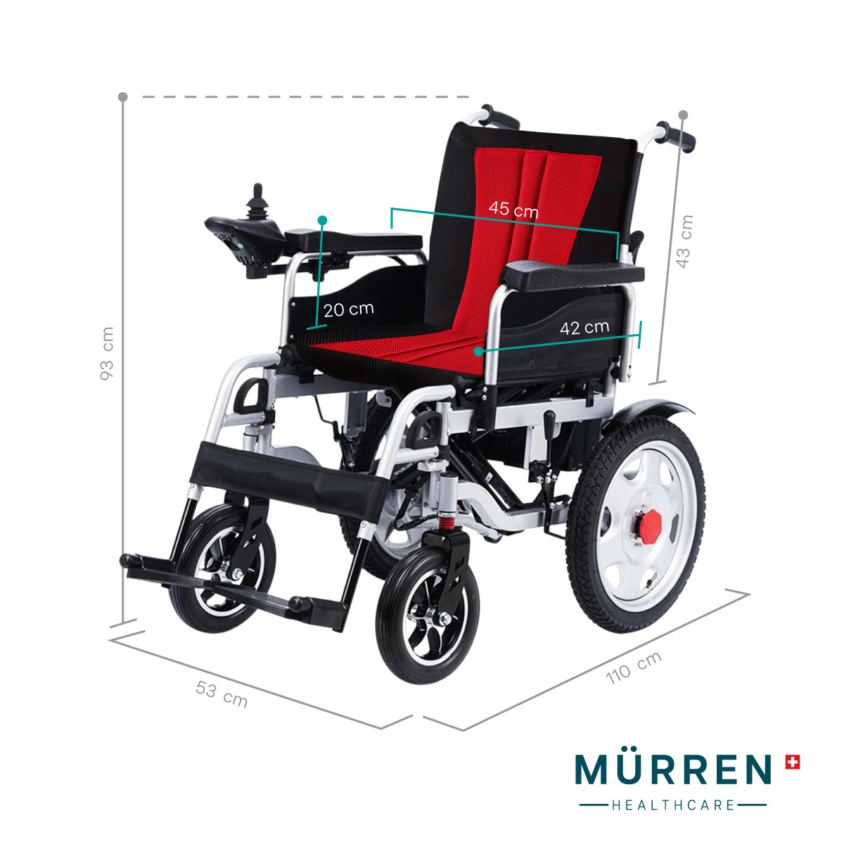 Silla De Ruedas Electrica 5 Velocidades Plegable Ajustable 