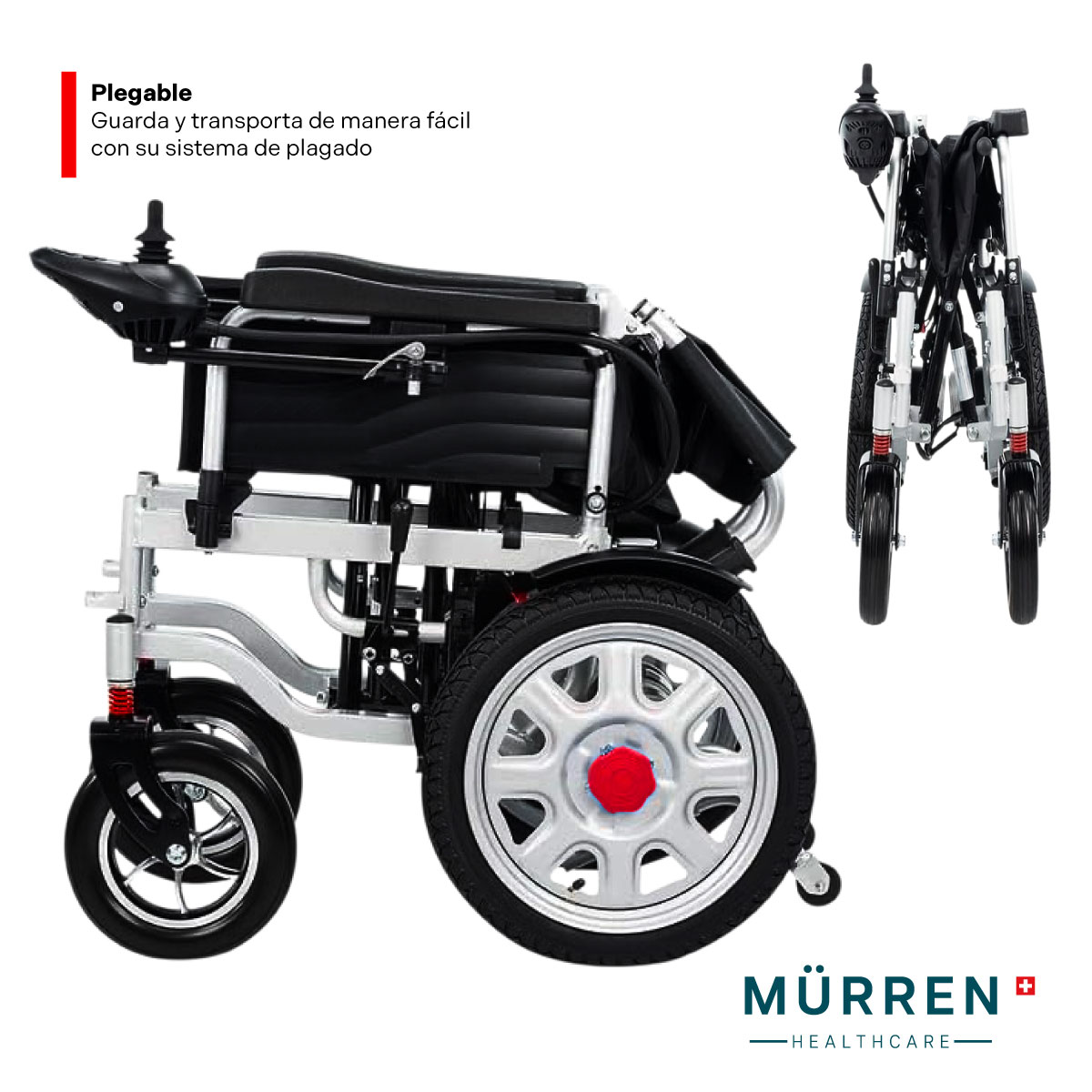 Silla De Ruedas Electrica 5 Velocidades Plegable Ajustable 