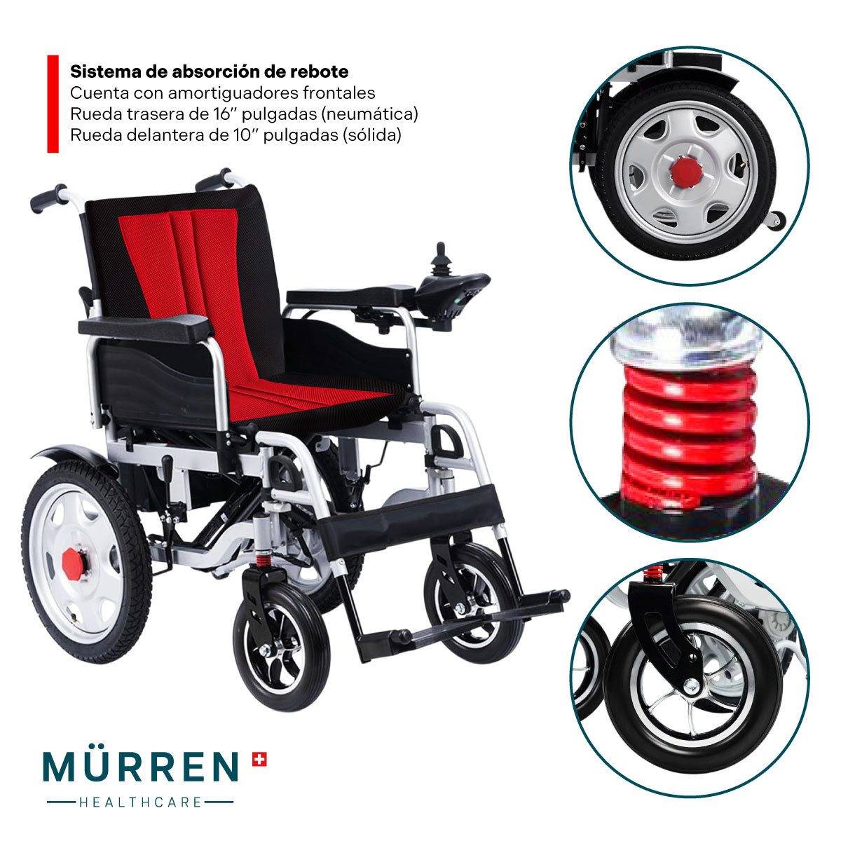 Silla De Ruedas Electrica 5 Velocidades Plegable Ajustable 