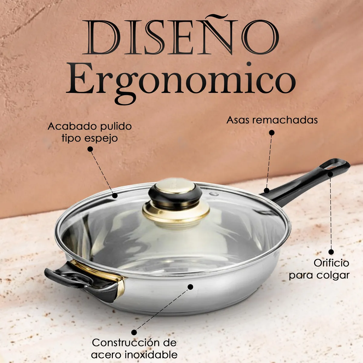 Bateria De Cocina 12 Piezas Alpine Cuisine Acero Inox 10/18