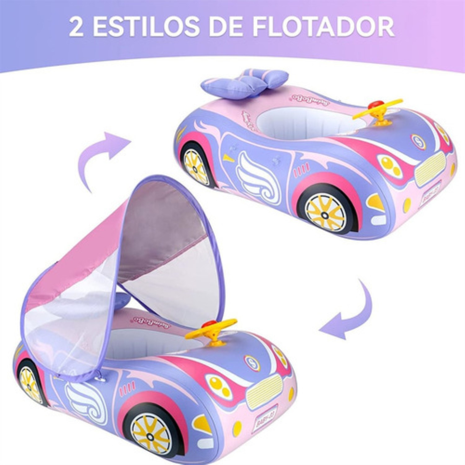 Salvavidas Inflables Alberca Adecuado Para Bebés De 1-4 Años Azul Carro