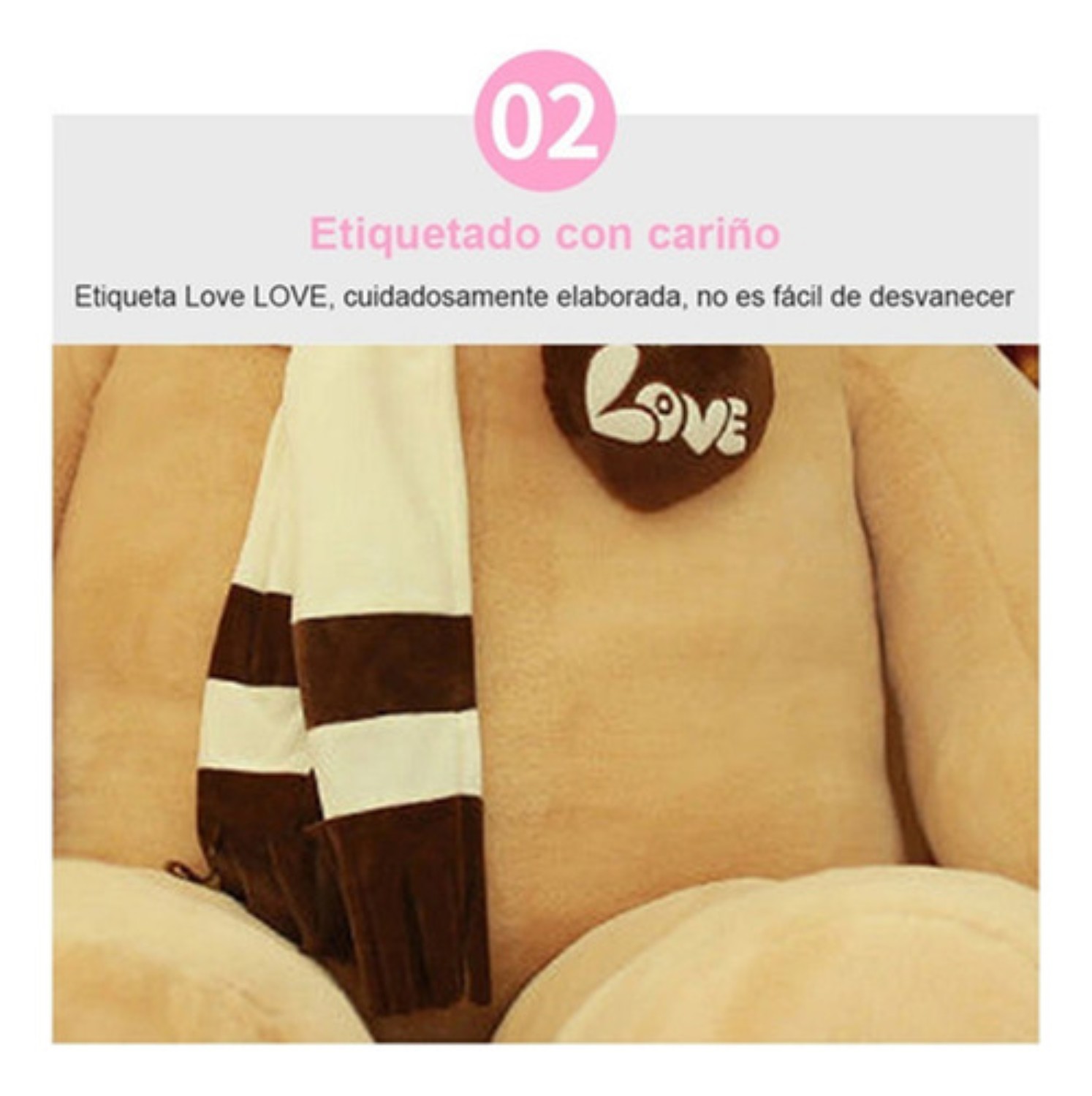 Grande Oso Peluche Gigante Con Bufanda 1metro Rosa