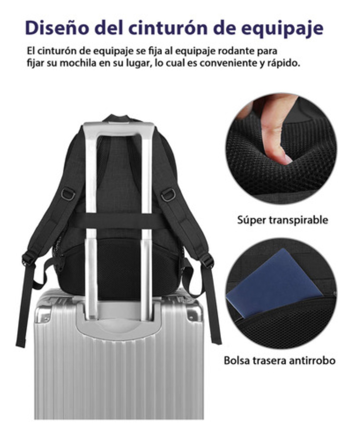 Mochila Para Laptop 17 Pulgadas negra