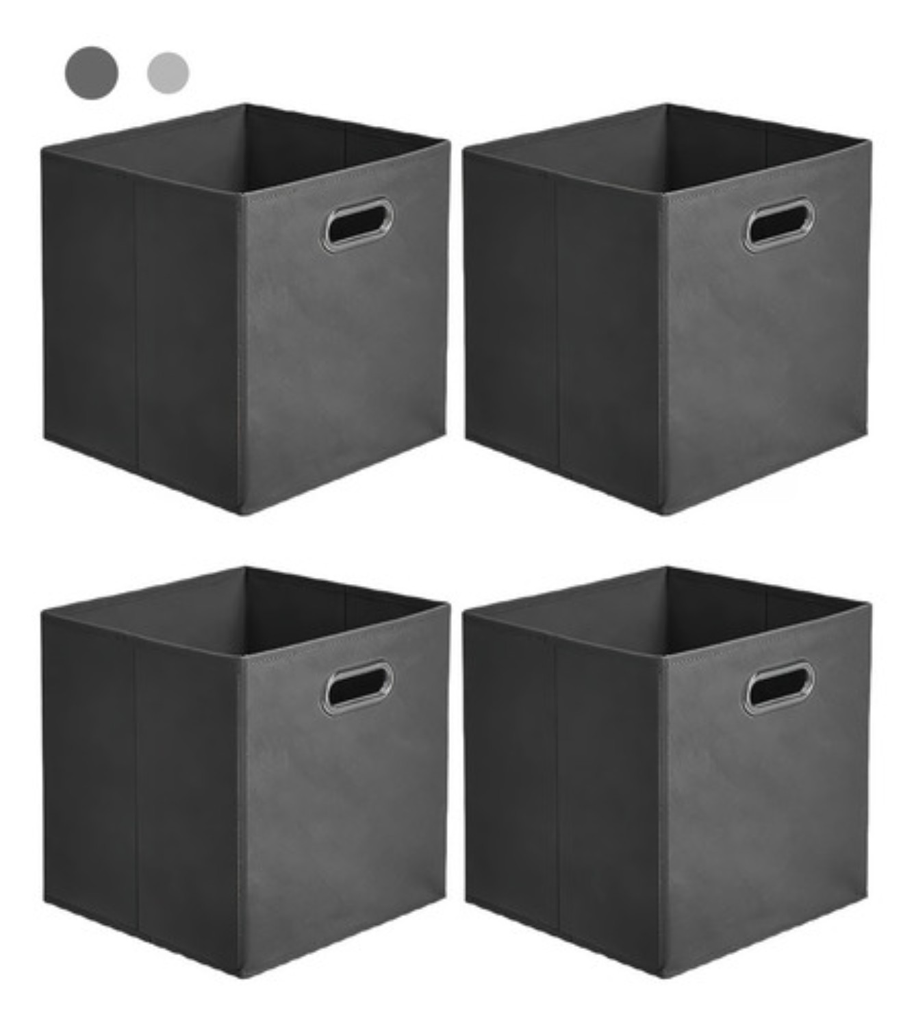 4 Caja Organizador Almacenamiento Hogar Trabajo Plegable NEGRAS