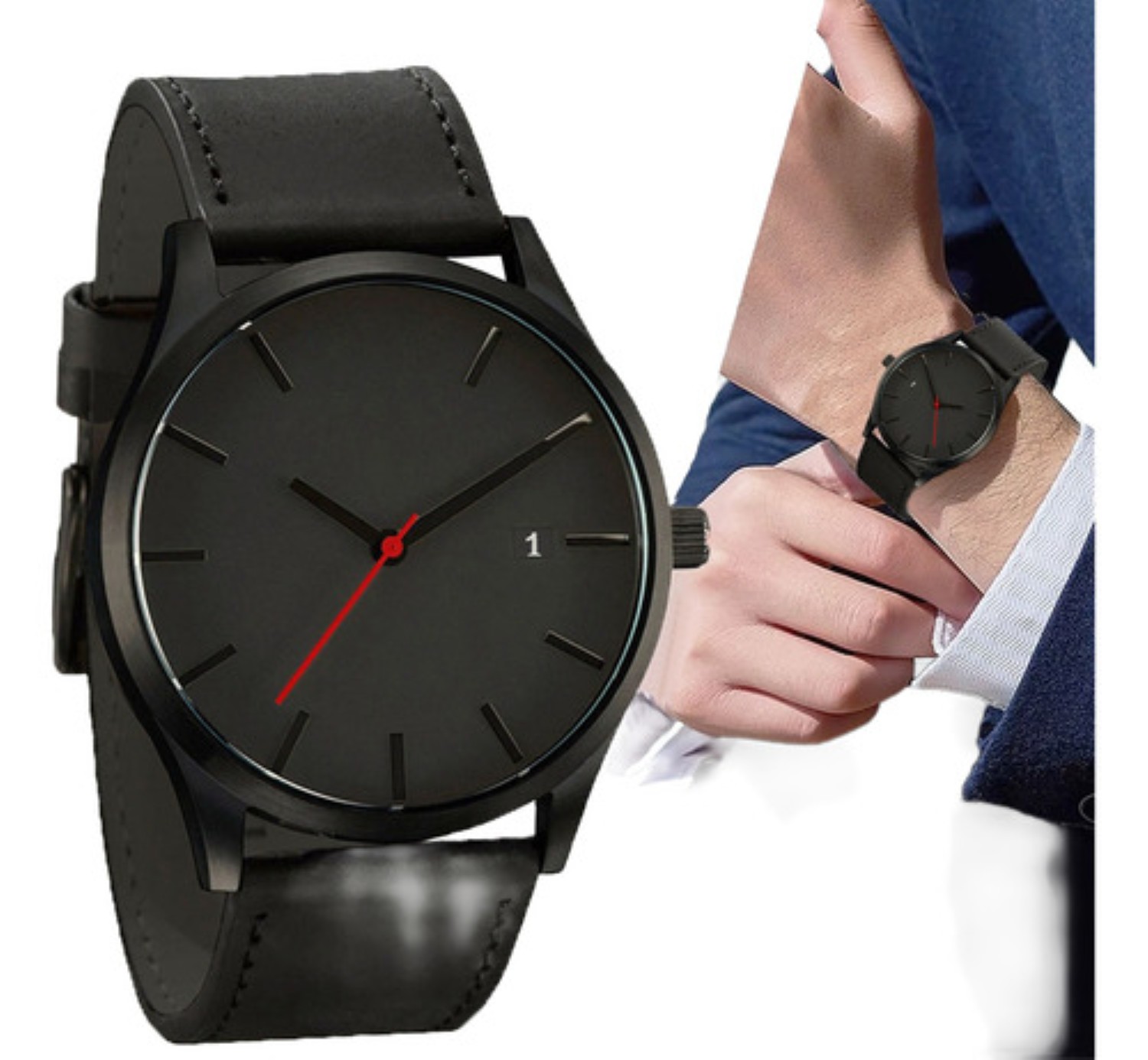 Reloj Casual Y Elegante Color Negro Para Hombre Negro
