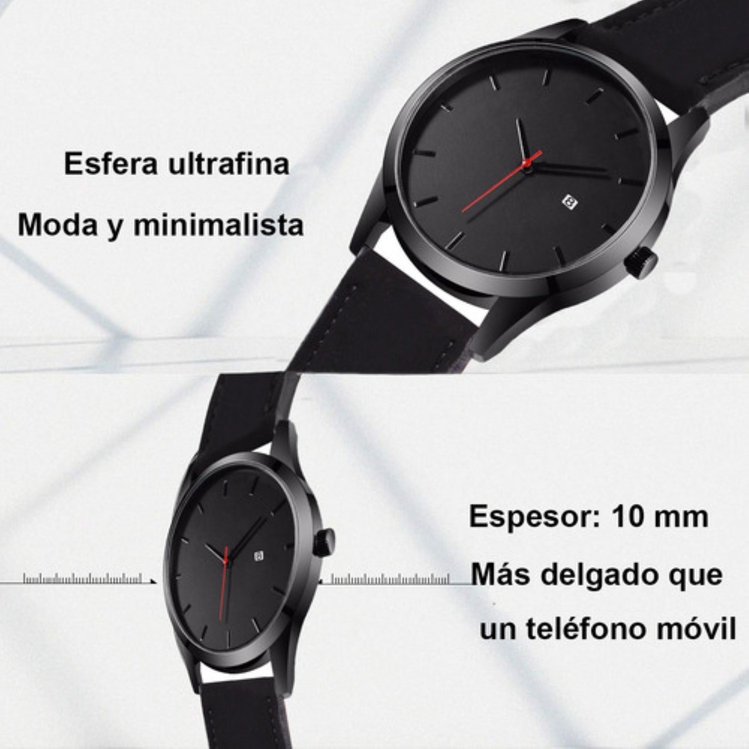 Reloj Casual Y Elegante Color Negro Para Hombre Negro