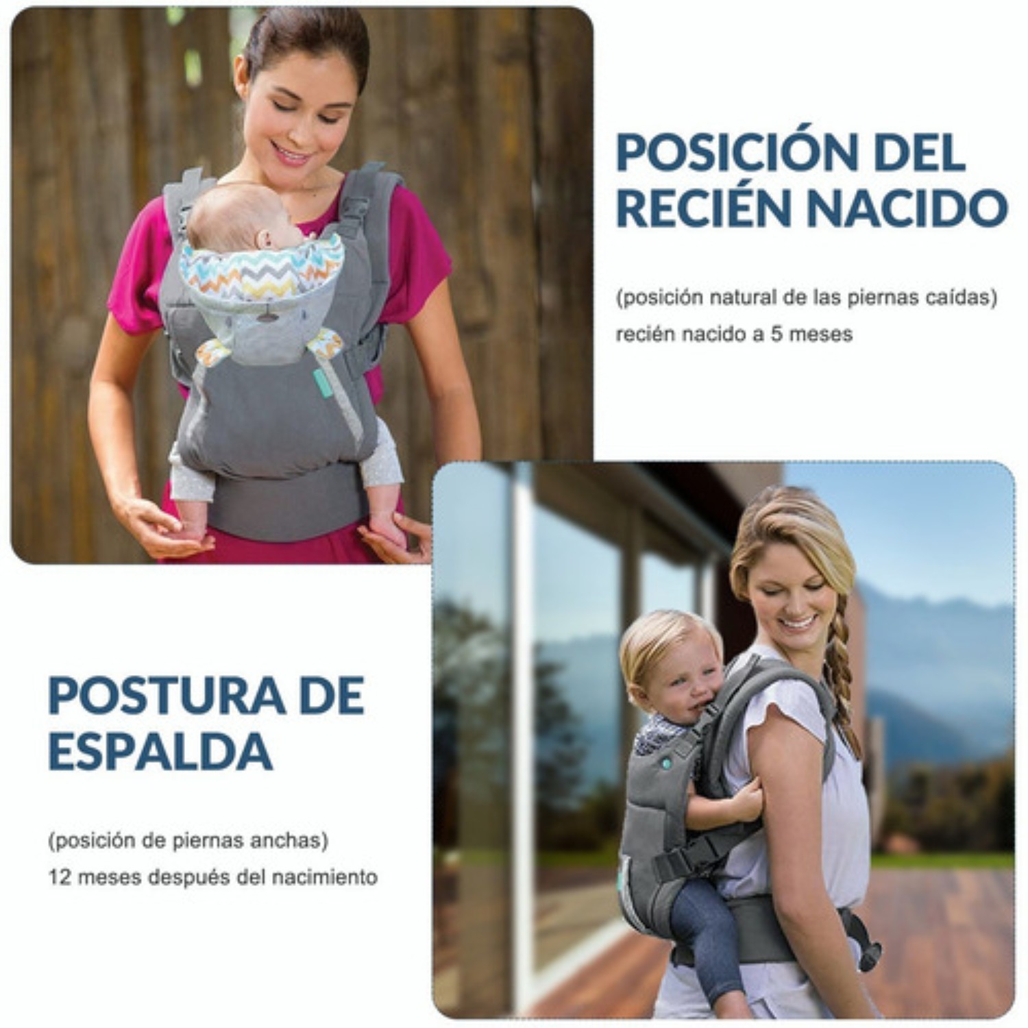 Canguros Bebés Mochila Ergonómica Porta Bebe 0-36 Meses 