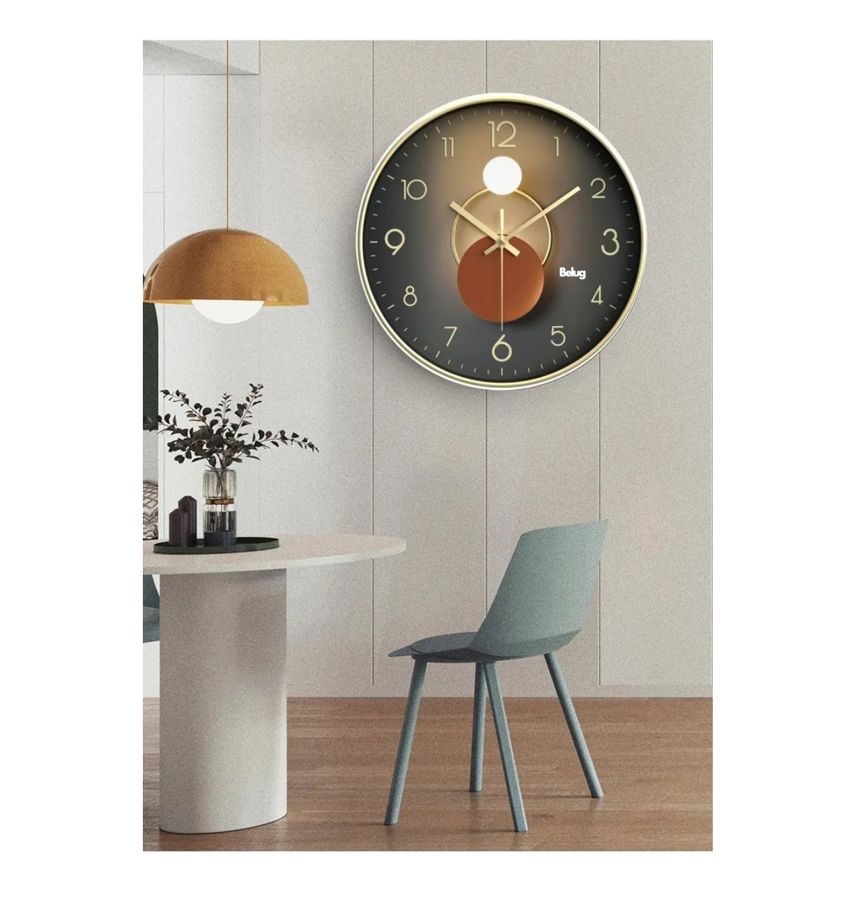 Reloj De Pared Decorativo Moderno Silencioso De 30 Cm Belug