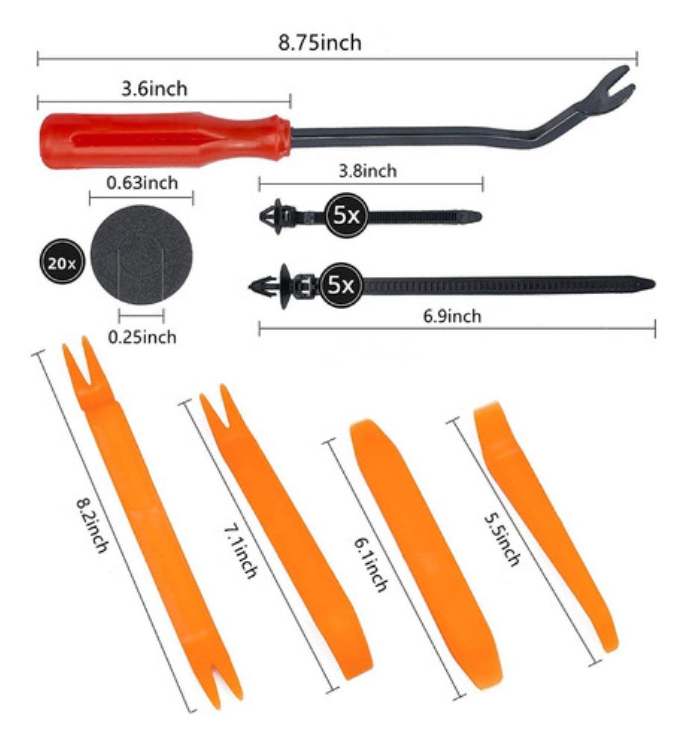 Kit De Grapas Automotriz 635pcs 16 Modelos Con Quita Grapas