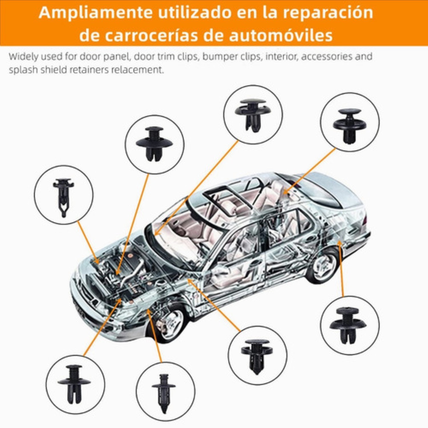 Kit De Grapas Automotriz 635pcs 16 Modelos Con Quita Grapas