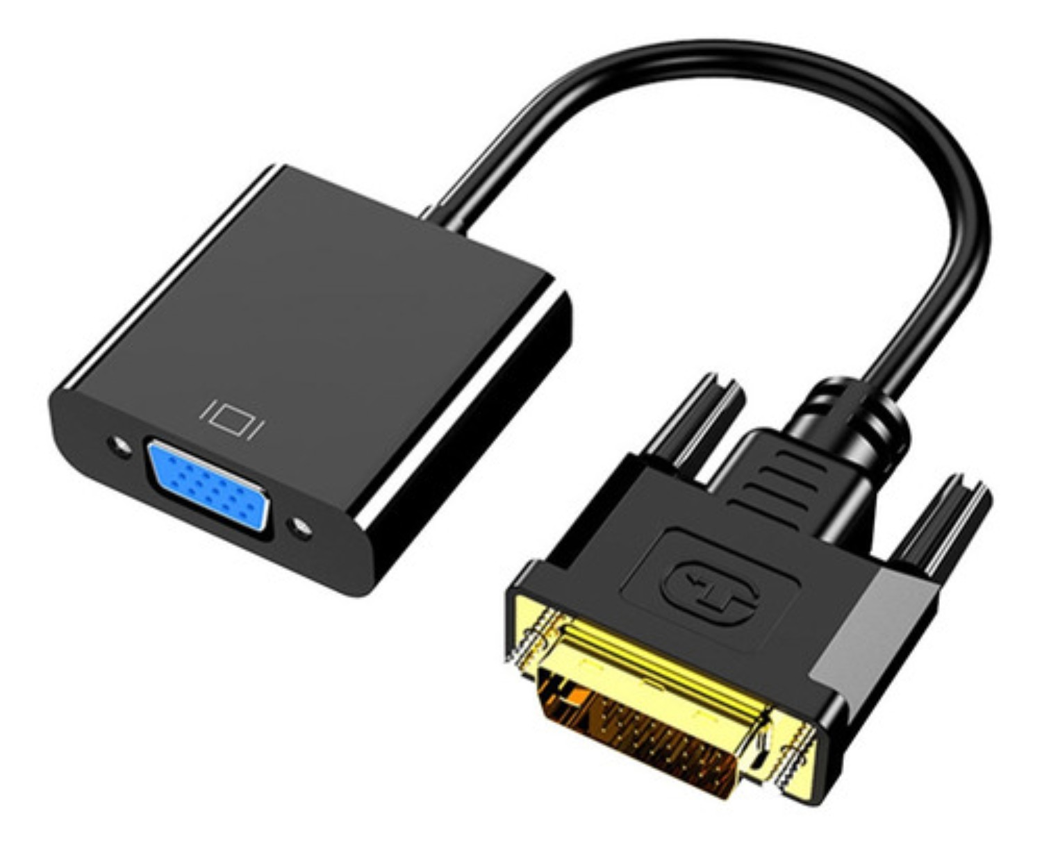 Adaptador Convertidor De Dvi-d A Vga Negro