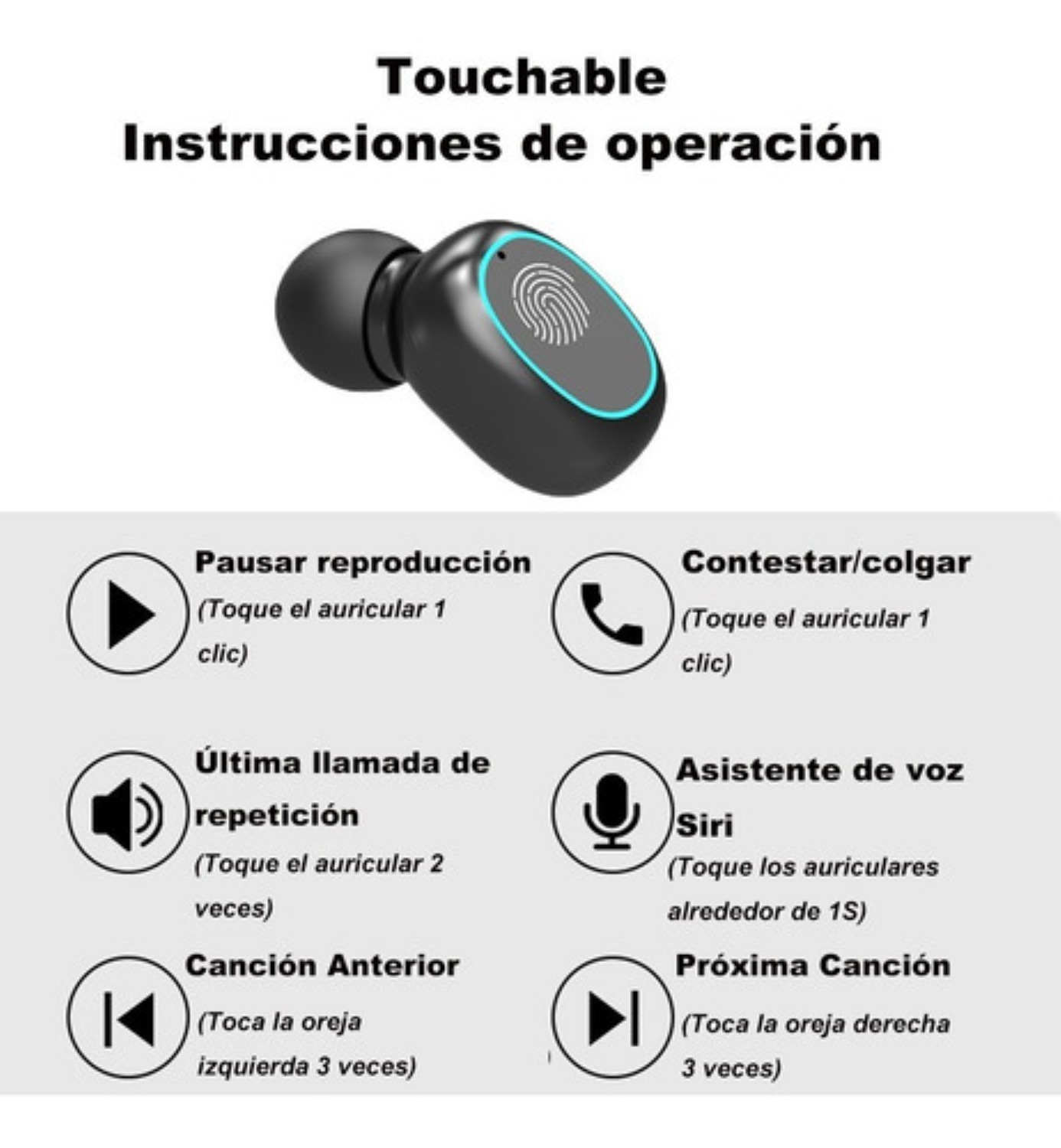 Audifonos Inalámbricos Bluetooth Mini Manos Libres Negro.