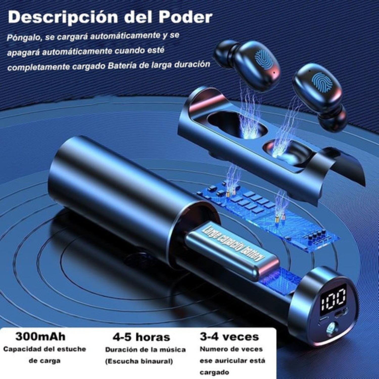 Audifonos Inalámbricos Bluetooth Mini Manos Libres Negro.