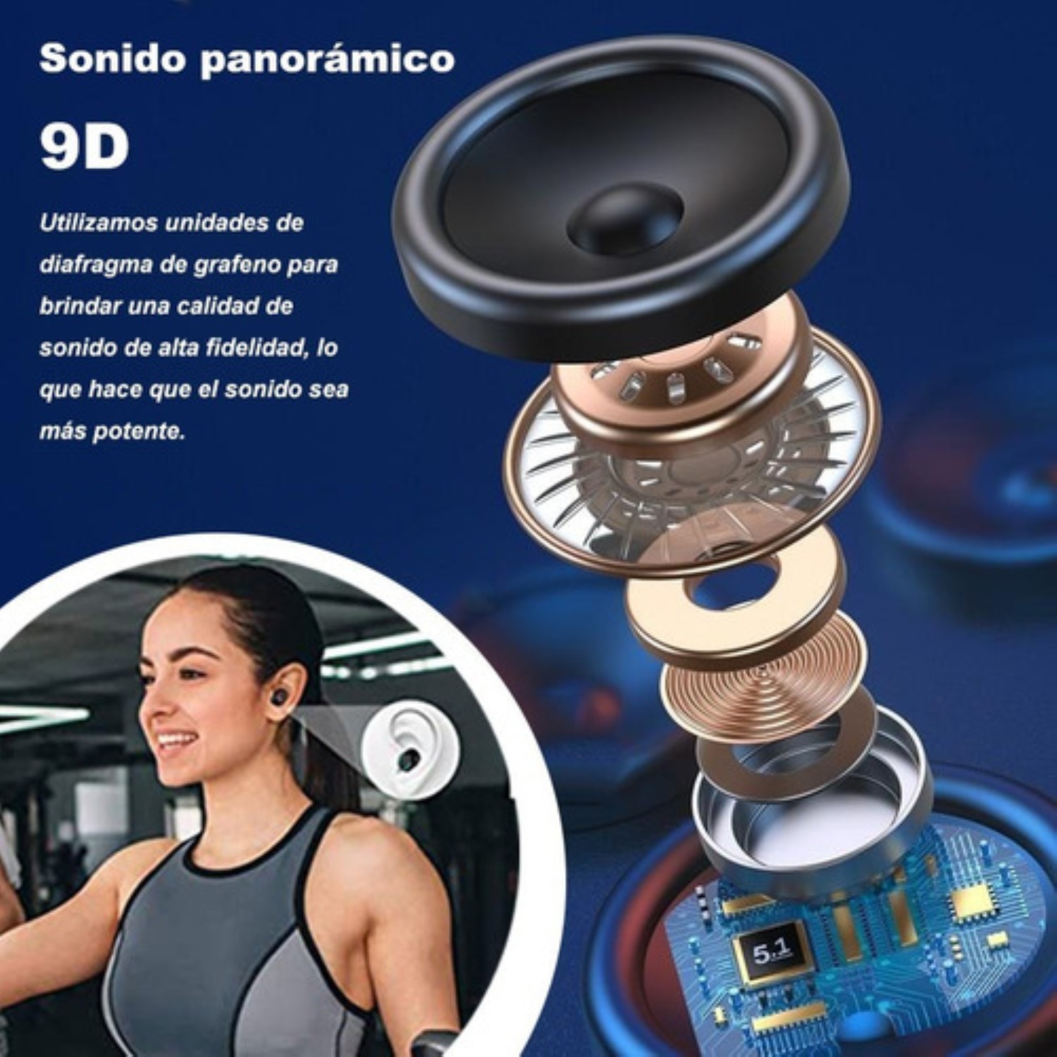 Audifonos Inalámbricos Bluetooth Mini Manos Libres Negro.