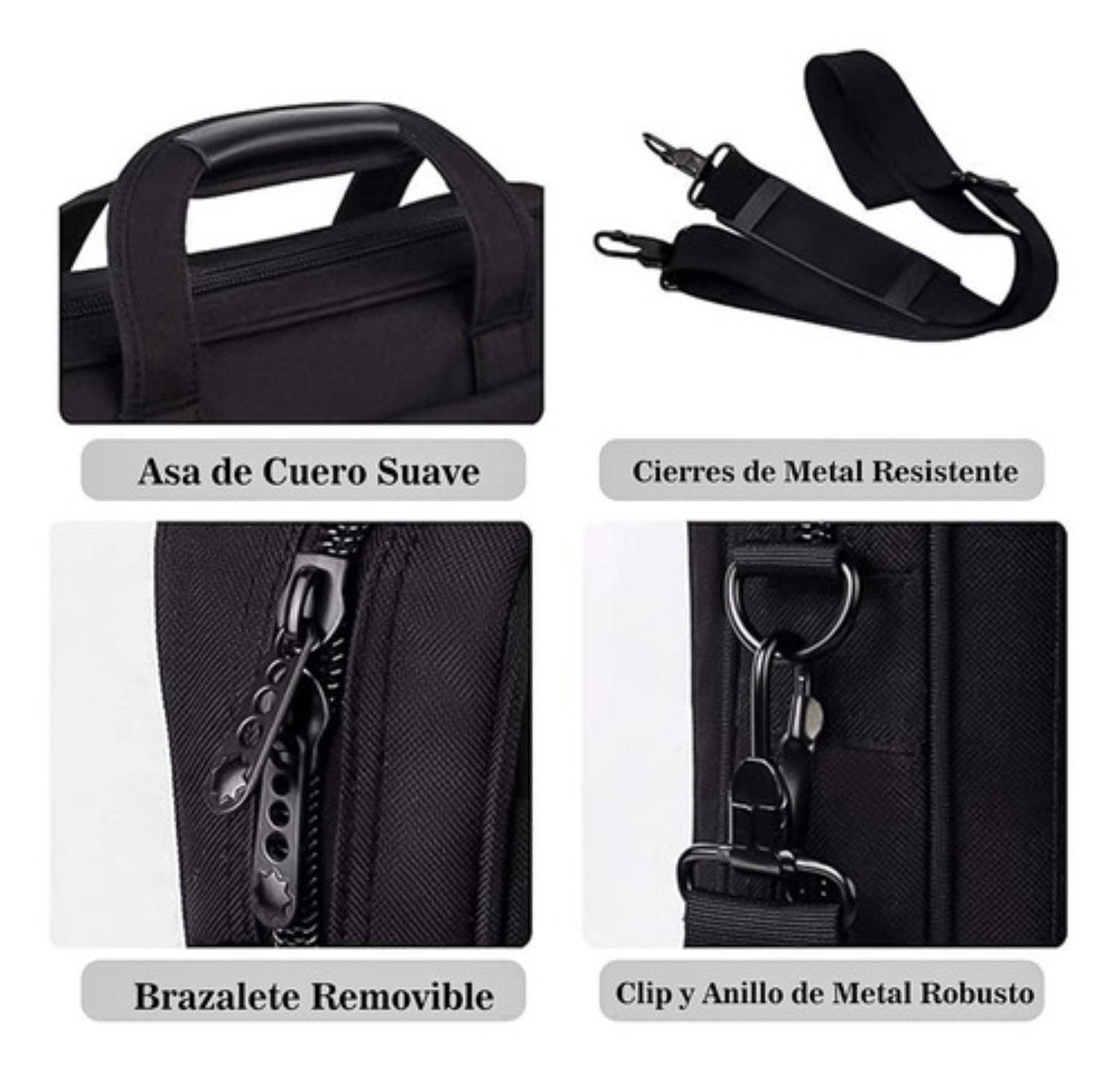 Maletín Portafolio Para Laptop De 15.6 In negro