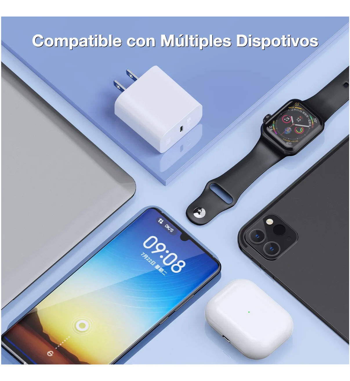 Cargador Tipo C Carga Rápida Belug Pd 20w Con Cable C A C Blanco