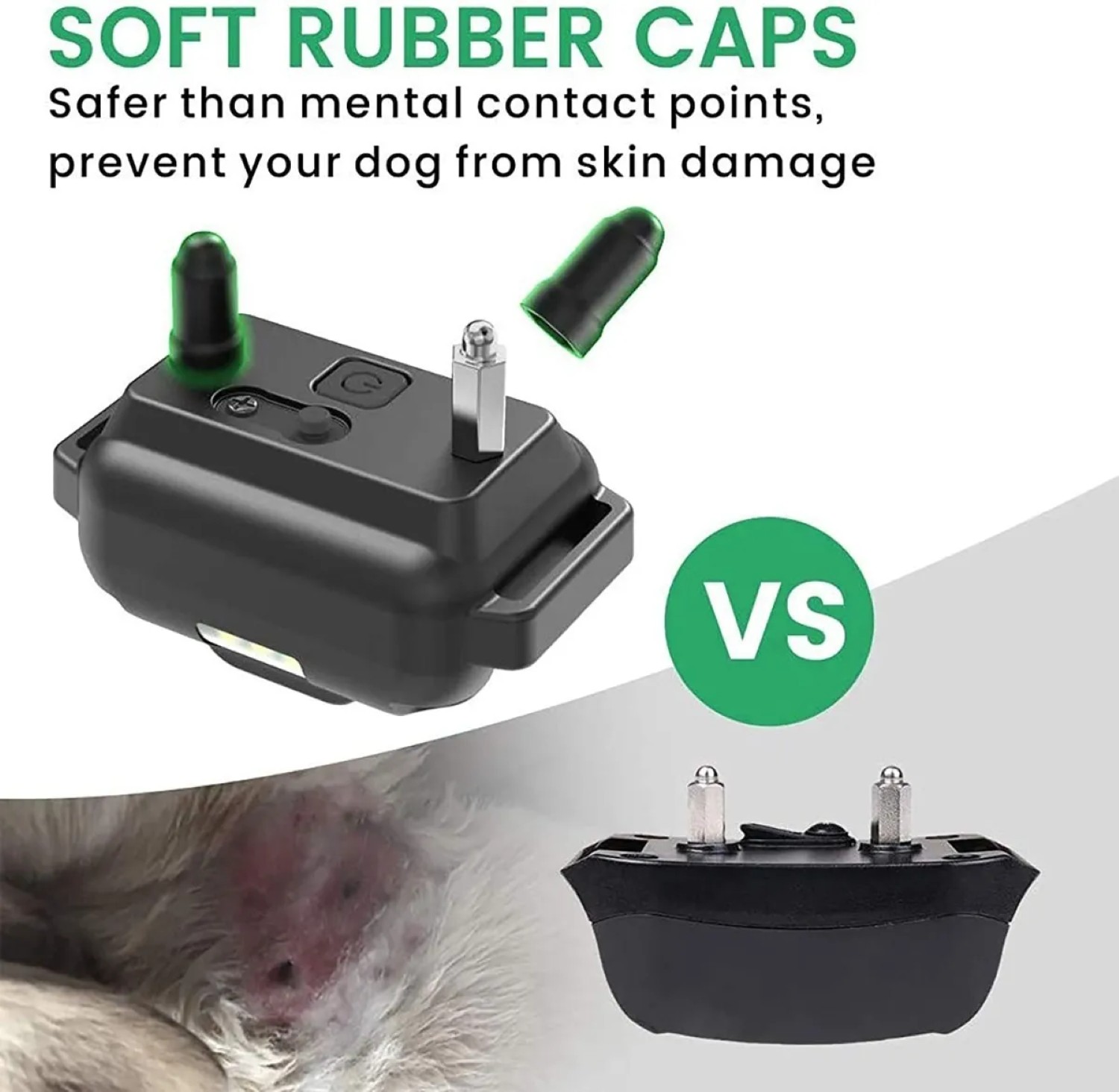 Collar Eléctrico Para Entrenamiento De Perros 3PZ Negro y Verde