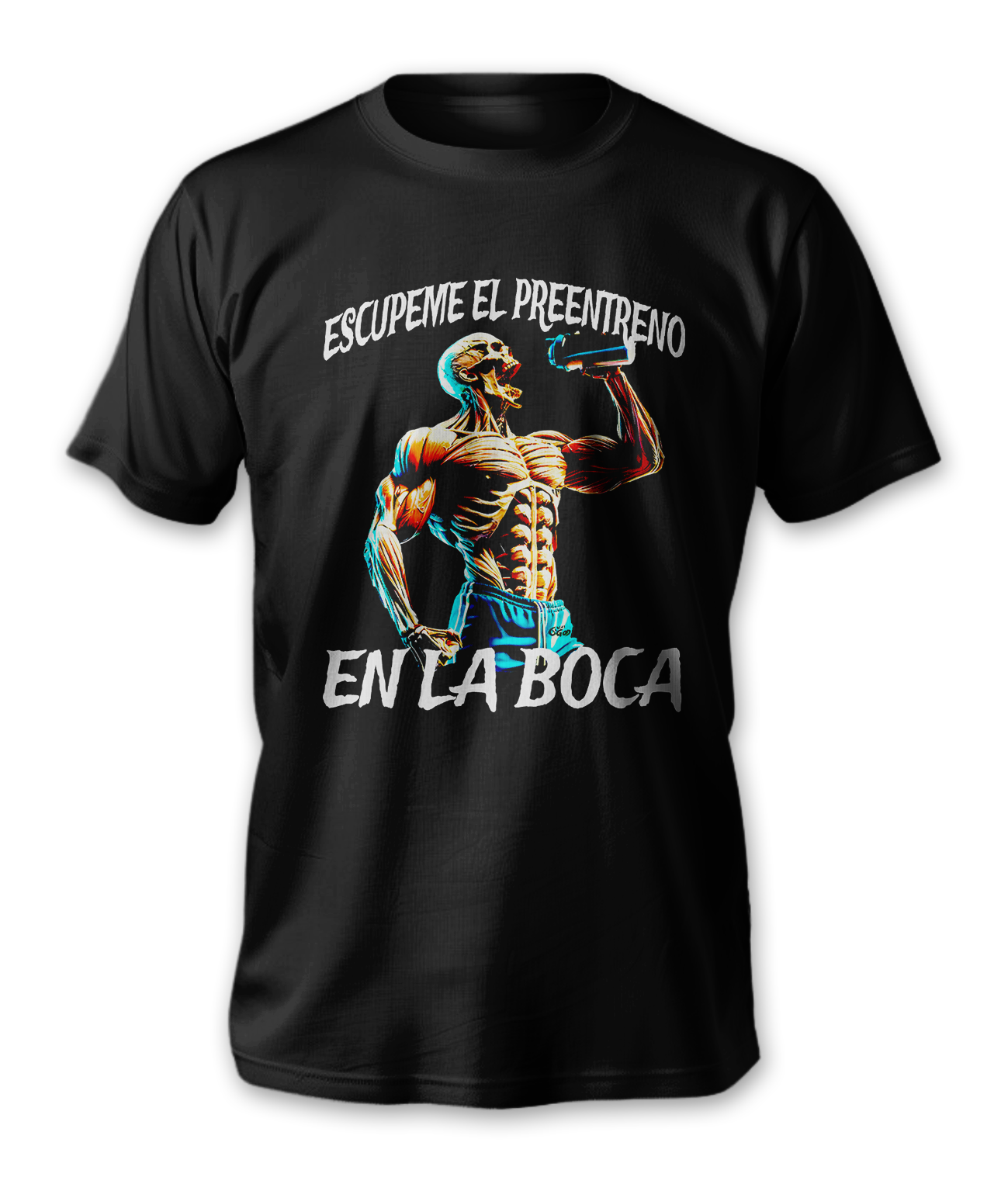 Playera para Hombre Calacas Chidas Escupeme El Preentreno GYM