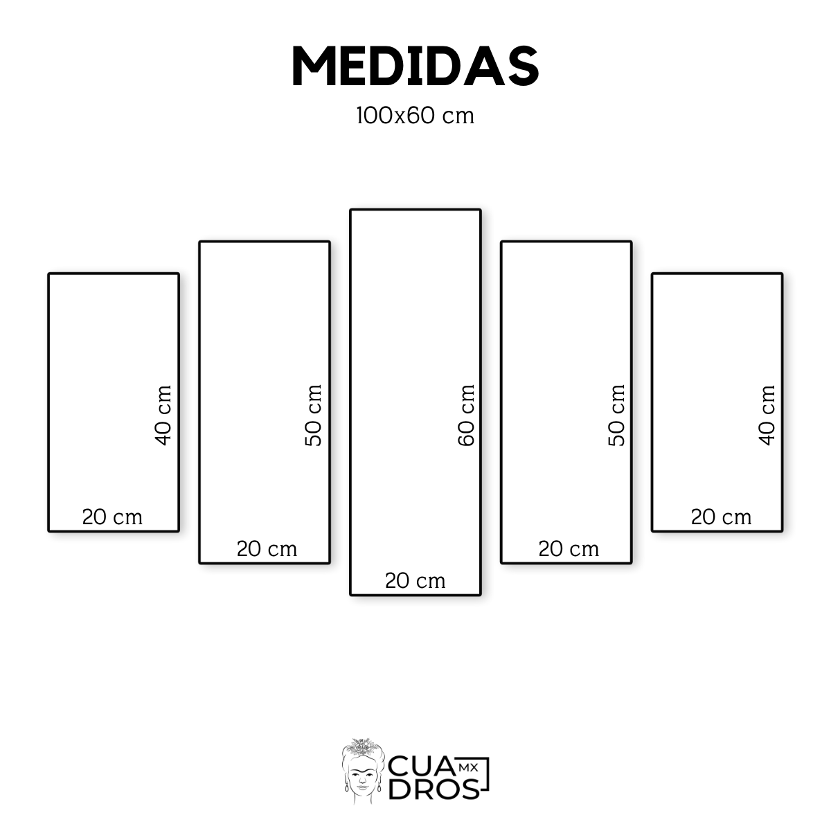 Cuadro Decorativo 5 Piezas Salon De Belleza Cejas Oro 