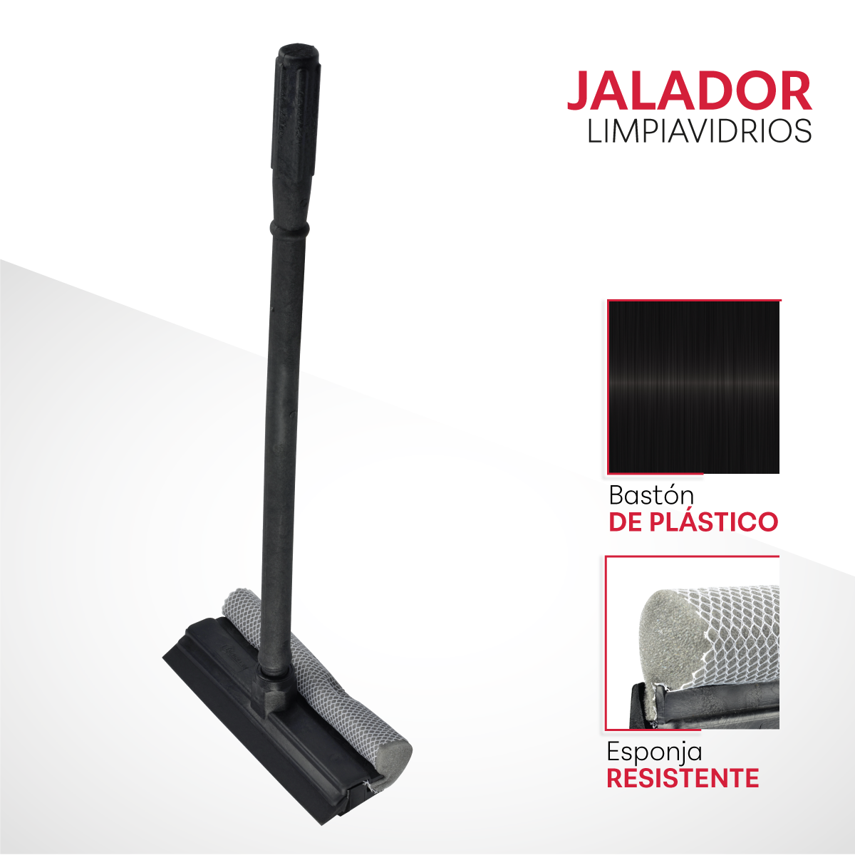 Karlen – Jalador Limpia Vidrios de Cristal y Espejos | Ergonómico, Resistente y Fácil de Usar