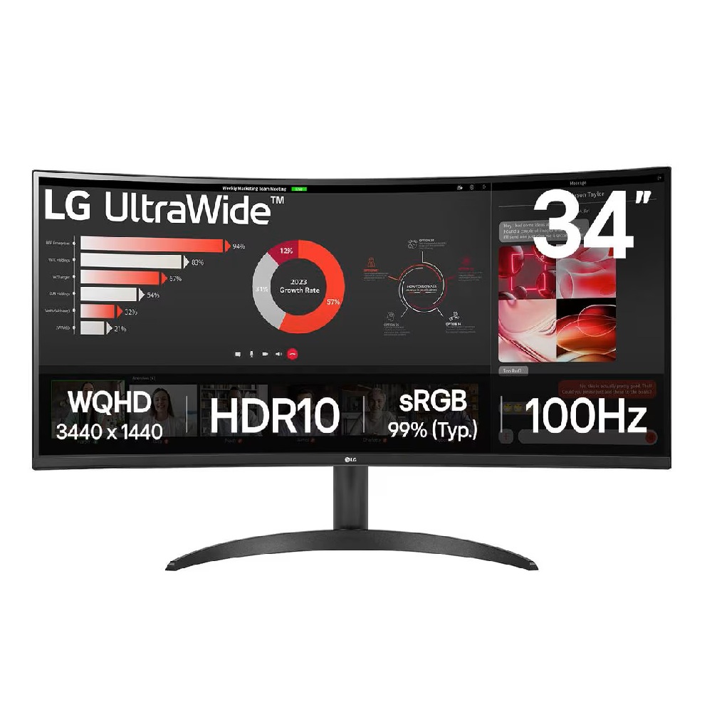 Monitor Lg 34'' Curvo Qhd Ultra Wide 5ms 100hz Hdmi Dp 34wr50qk