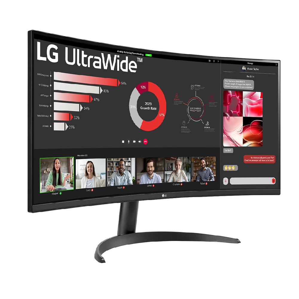 Monitor Lg 34'' Curvo Qhd Ultra Wide 5ms 100hz Hdmi Dp 34wr50qk