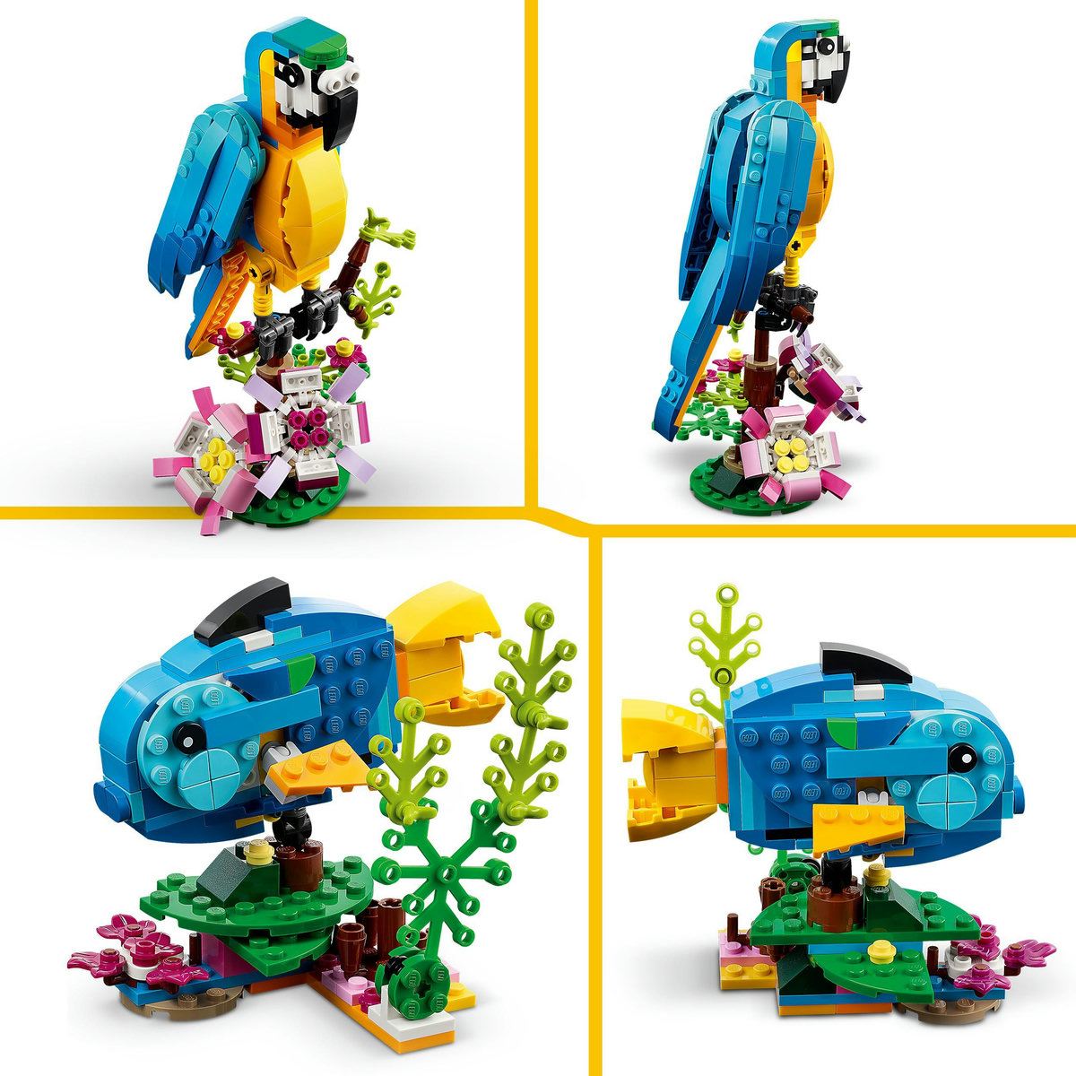 Set LEGO Creator 3 en 1 Perico Exótico 253 Piezas COLOR MULTICOLOR Para Niños Desde 7 Años