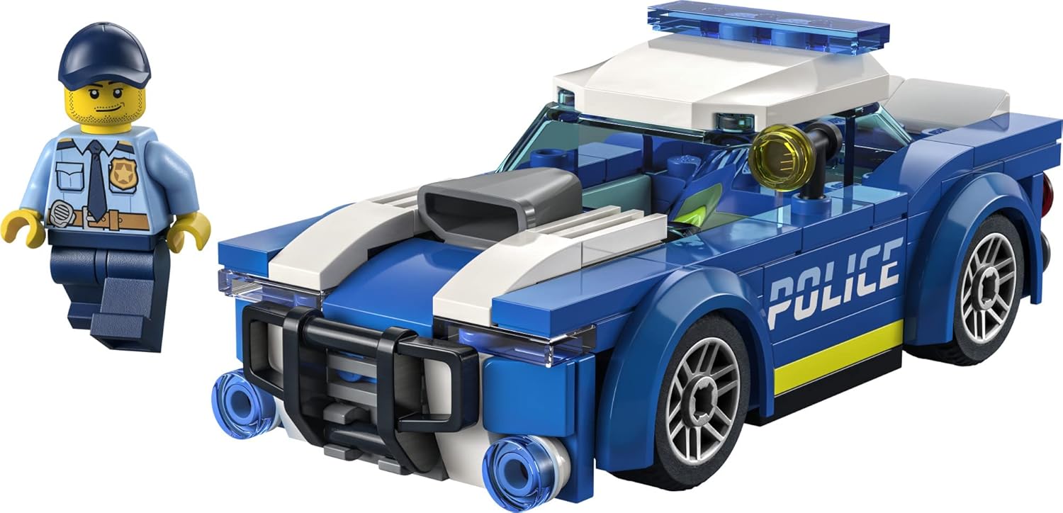 Set LEGO City Auto De Policía 60312 94 Piezas COLOR AZUL Con Minifigura Para Niños Desde 5 Años