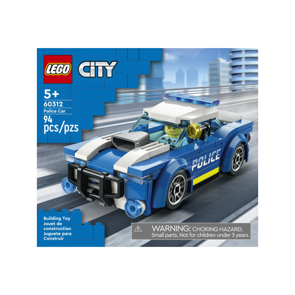 Set LEGO City Auto De Policía 60312 94 Piezas COLOR AZUL Con Minifigura Para Niños Desde 5 Años