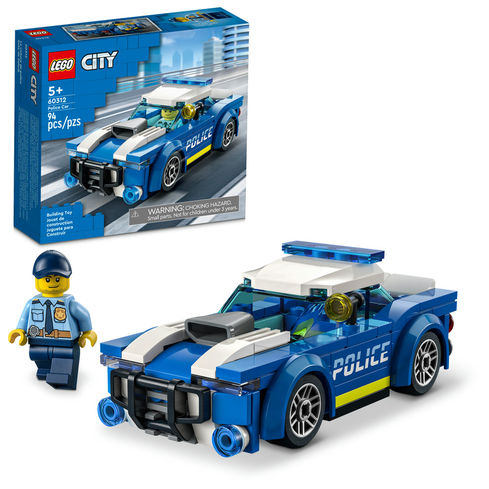 Set LEGO City Auto De Policía 60312 94 Piezas COLOR AZUL Con Minifigura Para Niños Desde 5 Años