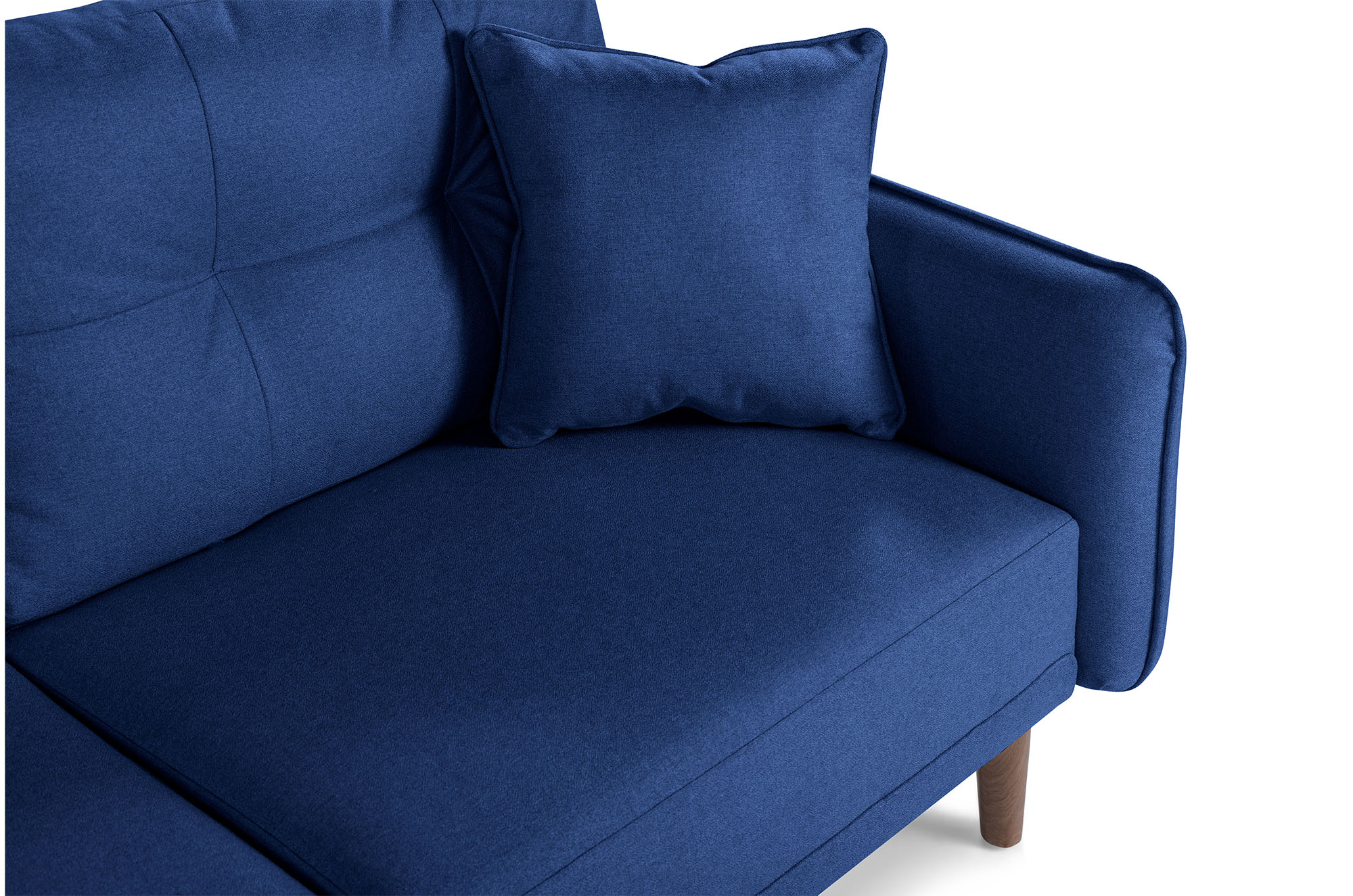 Sofá Cama Makora Brokman Azul Lino De 3 Plazas 