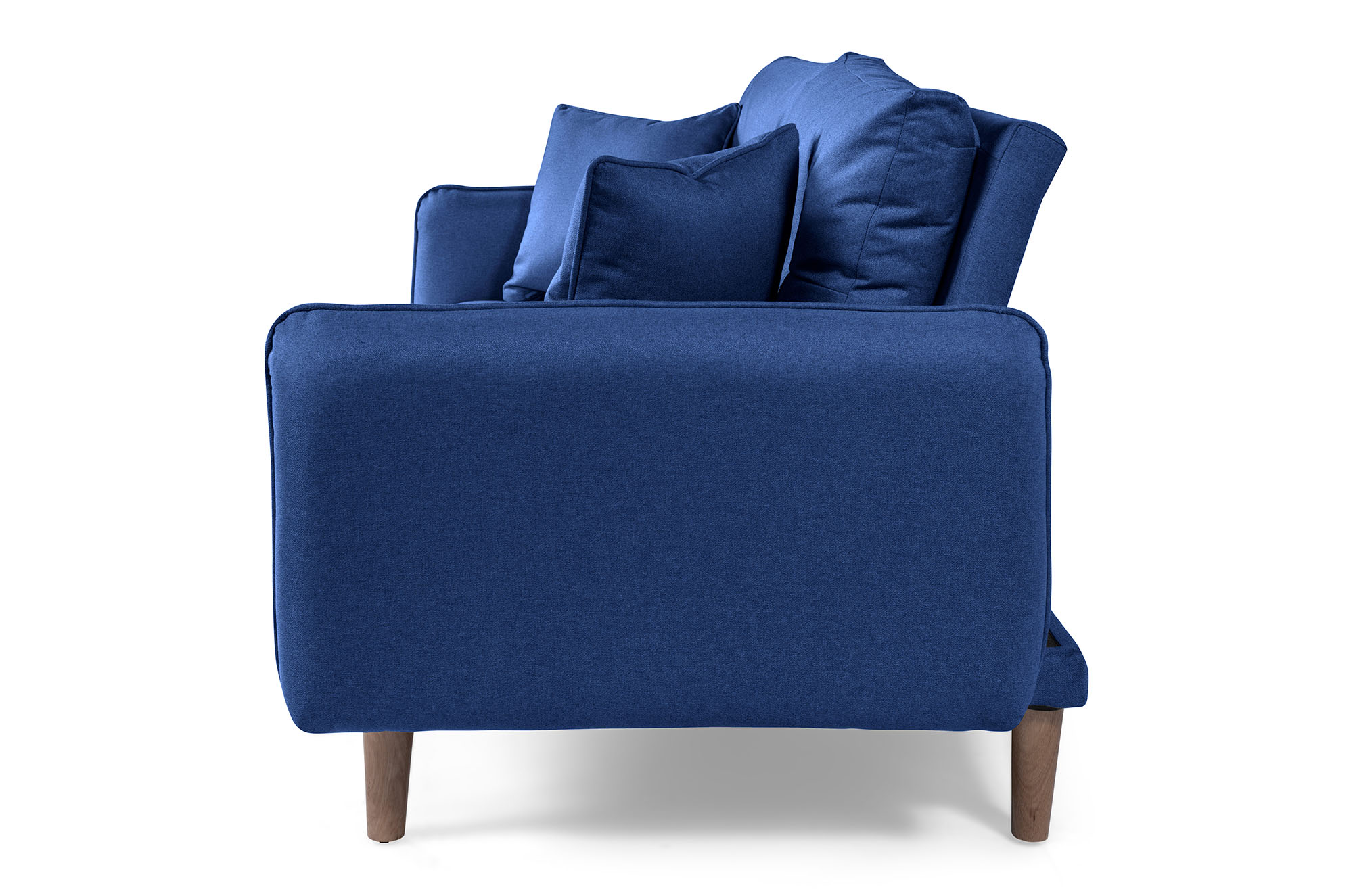 Sofá Cama Makora Brokman Azul Lino De 3 Plazas 