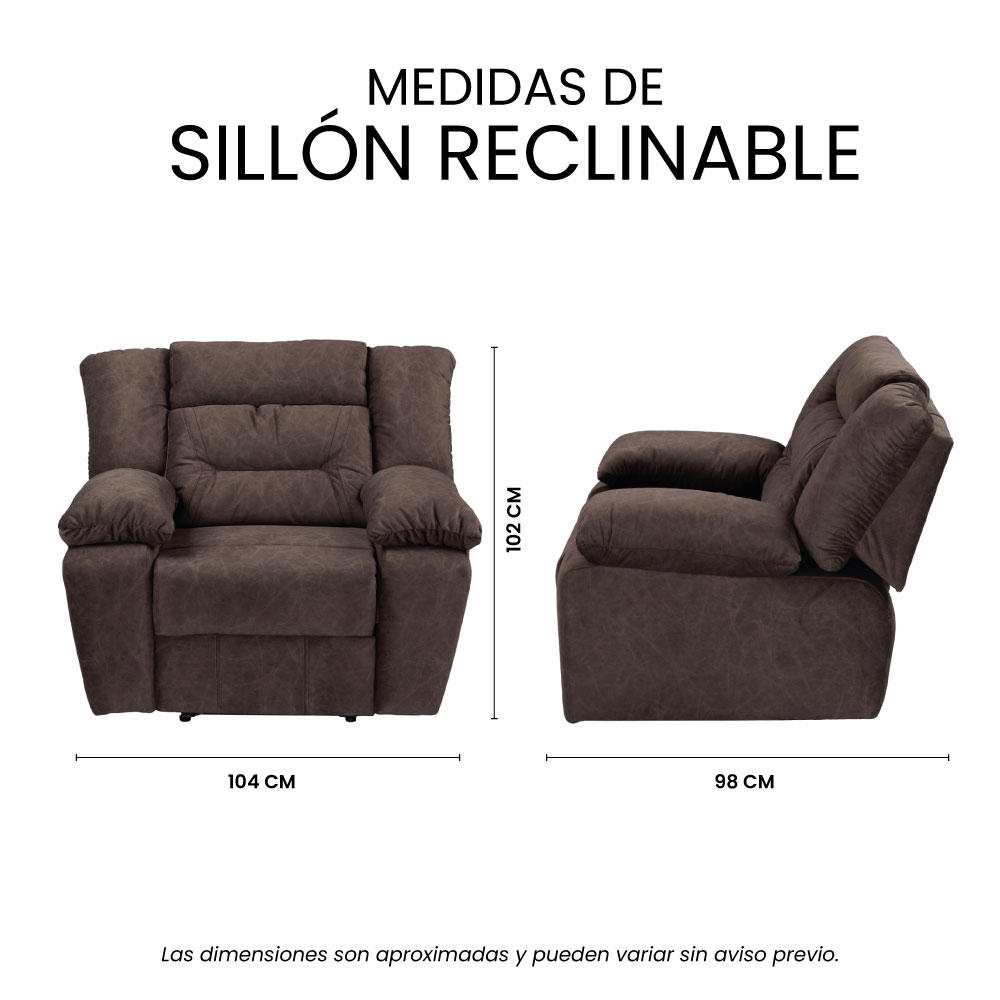 Sillón Reclinable Trinity Bumer Chocolate ENTREGA SOLO EN CDMX Y AREA METROPOLITANA