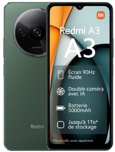 Xiaomi Redmi A3 64gb con 4 Ram Liberado Color Verde