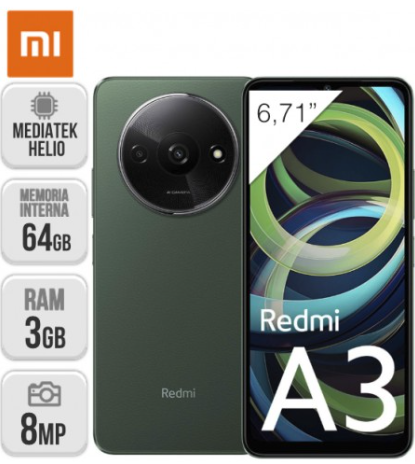 Xiaomi Redmi A3 64gb con 4 Ram Liberado Color Verde
