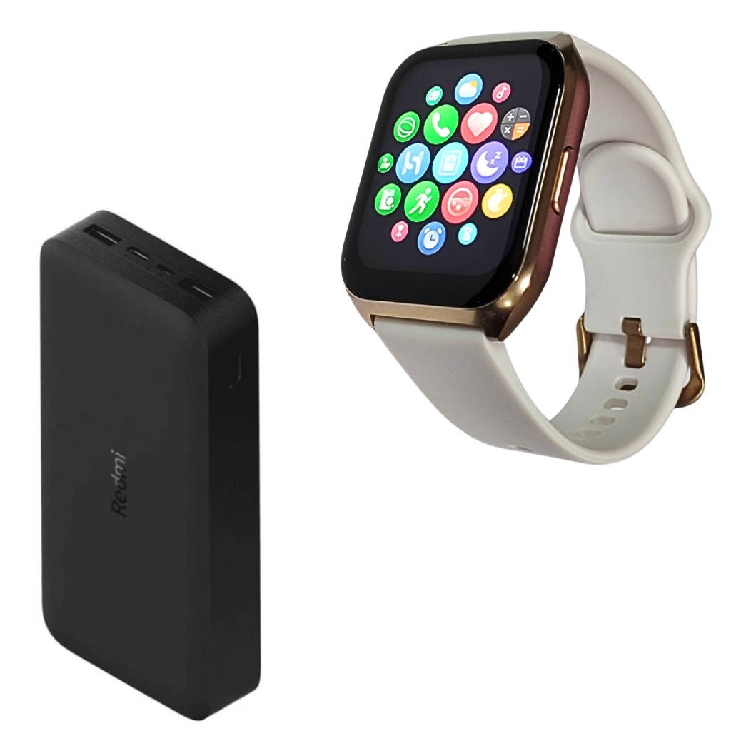 Xiaomi Redmi Power Bank 20000mah + Filwans GTS Mini Smartwatch