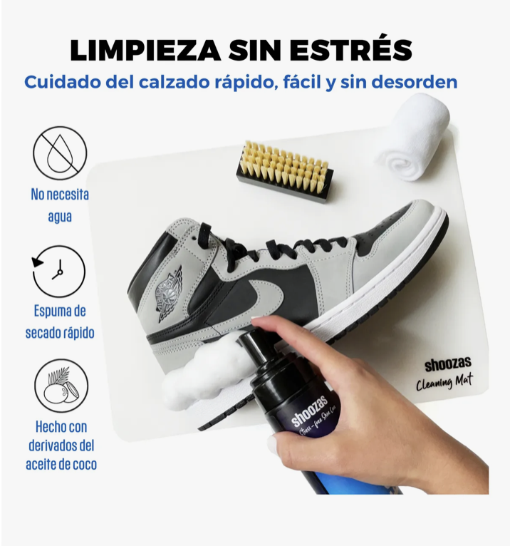 Kit De Limpieza De Tenis Limpiador Espuma 4 Piezas Shoozas