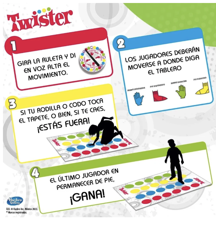 Juego De Mesa Twister Hasbro Gaming +6 Años
