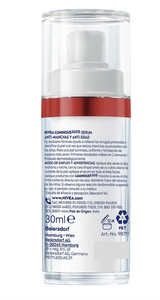 Sérum Facial Anti-edad Nivea Luminous 630 Anti-manchas 30ml