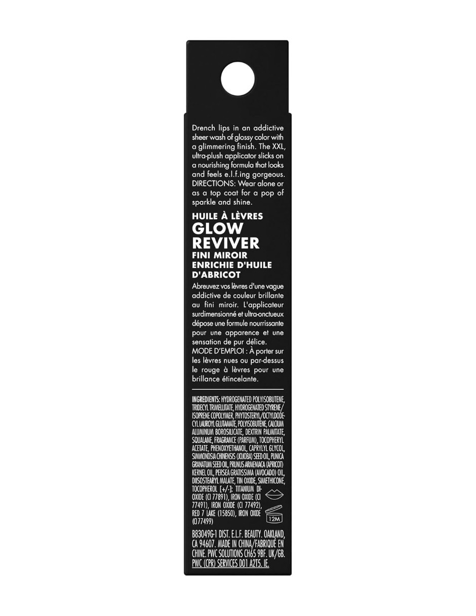 Glow Reviver Lip Oil, Nourishing and Hydrating with High-Shine Glimmer Finish Super-neutral